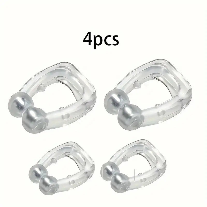 2/4pcs Magnetic Anti-Snoring Nose Clips, Comfortable & Safe Nasal Device, 1.5 Cm, Non-Toxic, Improved Sleep Quality, Easy To Use, With Magnets For Natural Breathing Aid