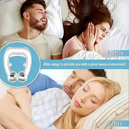 2/4pcs Magnetic Anti-Snoring Nose Clips, Comfortable & Safe Nasal Device, 1.5 Cm, Non-Toxic, Improved Sleep Quality, Easy To Use, With Magnets For Natural Breathing Aid