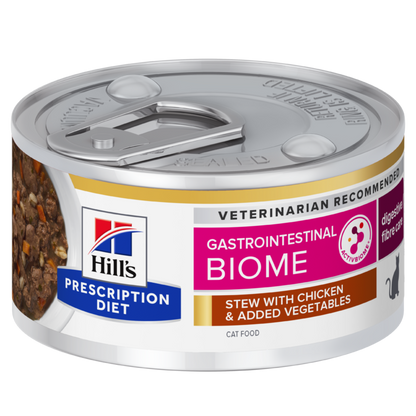 Hill’s Prescription Diet Gastrointestinal Biome Cat Food Chicken & Vegetable Stew (24x82g)