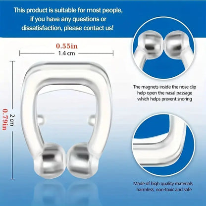 2/4pcs Magnetic Anti-Snoring Nose Clips, Comfortable & Safe Nasal Device, 1.5 Cm, Non-Toxic, Improved Sleep Quality, Easy To Use, With Magnets For Natural Breathing Aid